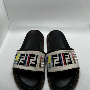 Fendi Cloth Slides/Sandals